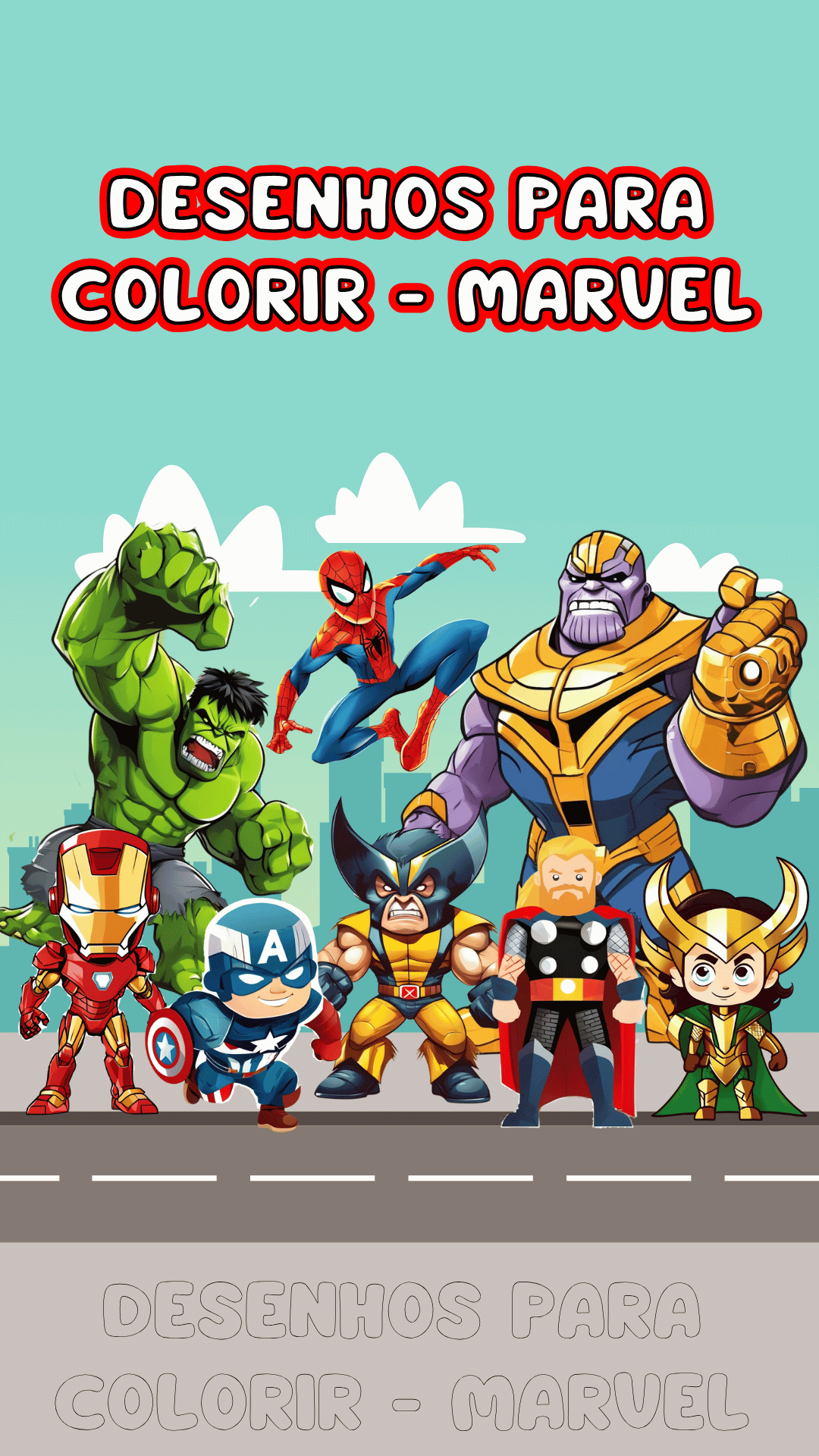 Atividades para colorir - Marvel